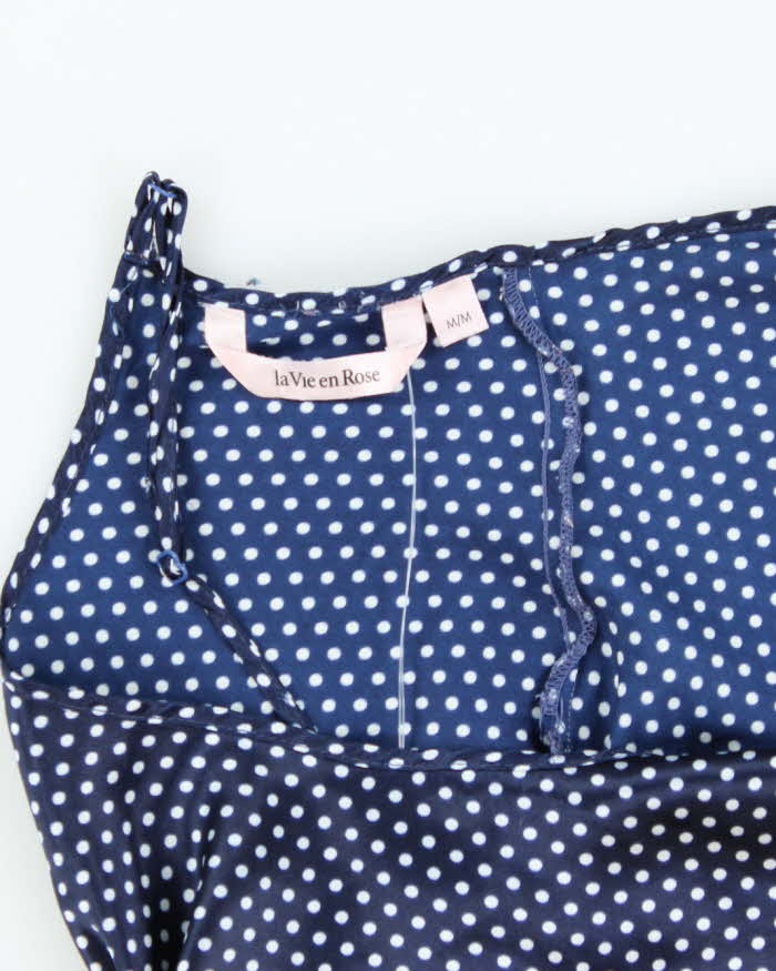 Vintage Y2k 00s La Vie En Rose Polka Dot Slip Dress - M
