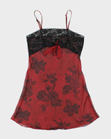 Vintage 90s 00s Lavie En Rose Mesh Slip Dress - M