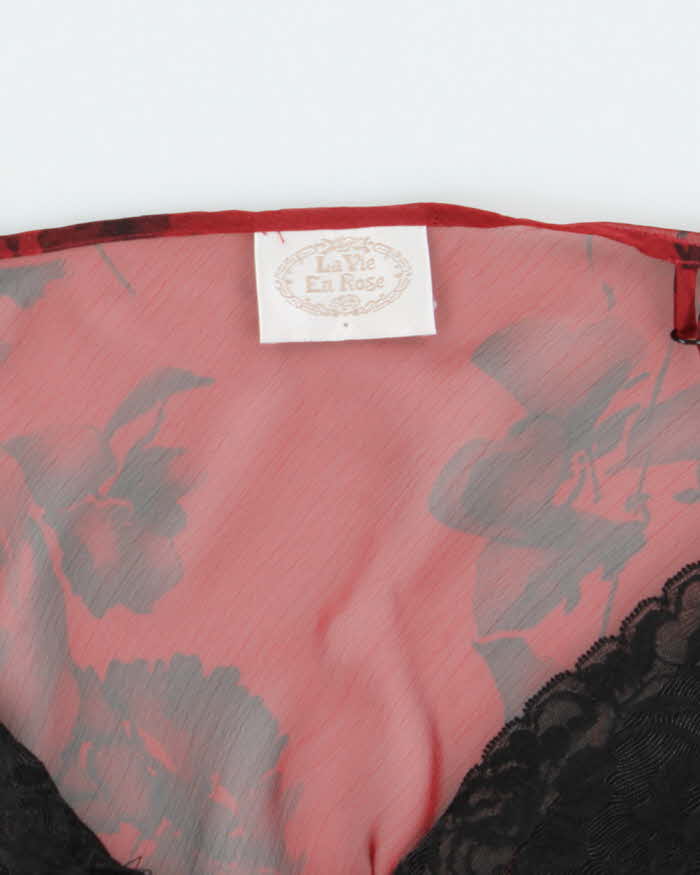 Vintage 90s 00s Lavie En Rose Mesh Slip Dress - M