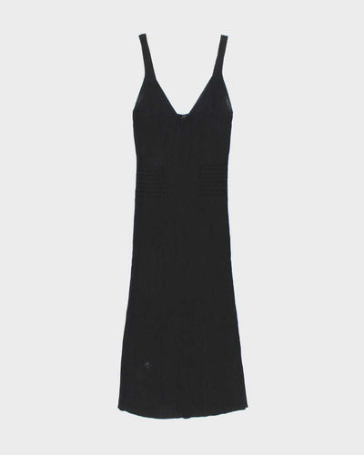 Guess Black Stretchy Bobycon Midi Dress LBD - L