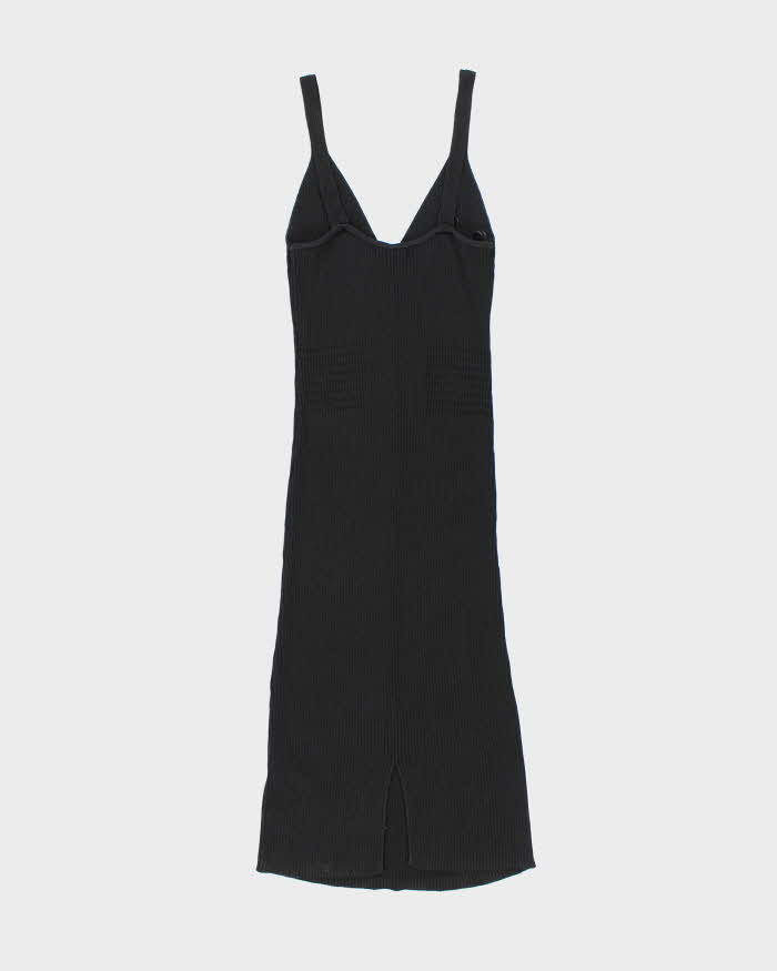 Guess Black Stretchy Bobycon Midi Dress LBD - L