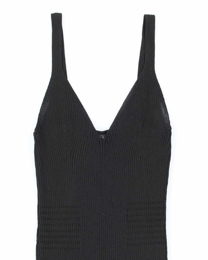 Guess Black Stretchy Bobycon Midi Dress LBD - L