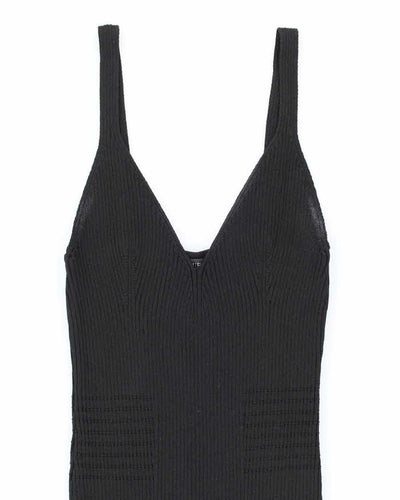 Guess Black Stretchy Bobycon Midi Dress LBD - L