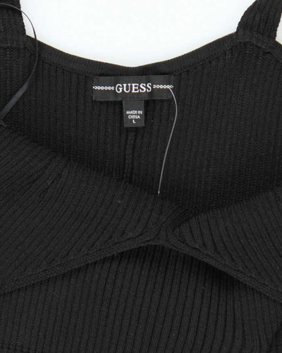 Guess Black Stretchy Bobycon Midi Dress LBD - L