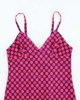 Vintage Y2k 00s Jacob Polka Dot Slip Dress - S