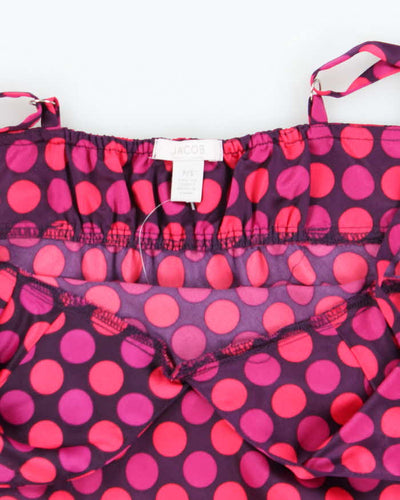 Vintage Y2k 00s Jacob Polka Dot Slip Dress - S