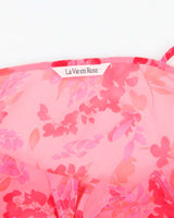 Vintage Y2k 00s La Vie En Rose Mesh Slip Dress - M