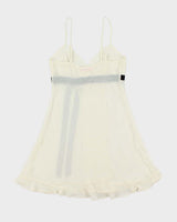 Vintage Y2k 00s La vie En Rose Sheer Slip Dress - S