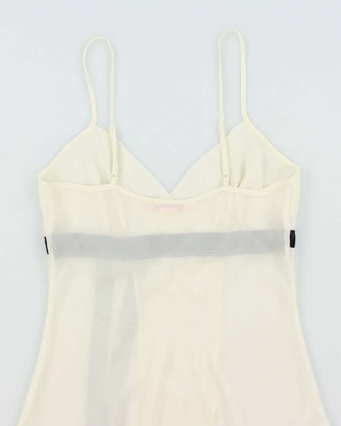 Vintage Y2k 00s La vie En Rose Sheer Slip Dress - S
