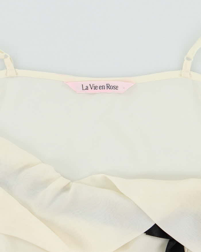 Vintage Y2k 00s La vie En Rose Sheer Slip Dress - S