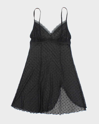 Vintage Y2k 00s Arianne Polka Dot Mesh Slip Dress - S