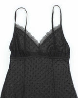 Vintage Y2k 00s Arianne Polka Dot Mesh Slip Dress - S