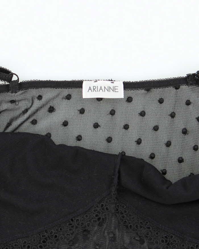 Vintage Y2k 00s Arianne Polka Dot Mesh Slip Dress - S