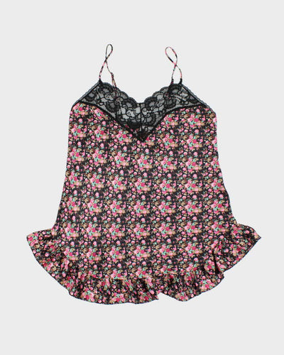 Vintage 90s French Maid Floral Slip Dress - M