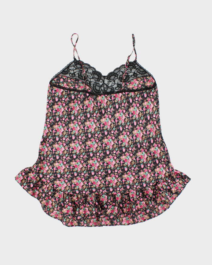 Vintage 90s French Maid Floral Slip Dress - M