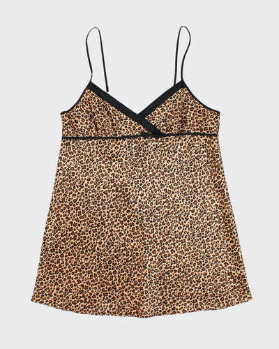 Vintage Y2k 00s Morgan Taylor Leopard Print Slip Dress - XL