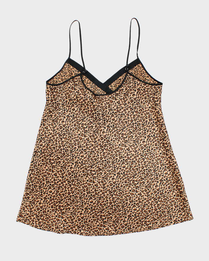 Vintage Y2k 00s Morgan Taylor Leopard Print Slip Dress - XL