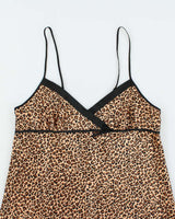 Vintage Y2k 00s Morgan Taylor Leopard Print Slip Dress - XL