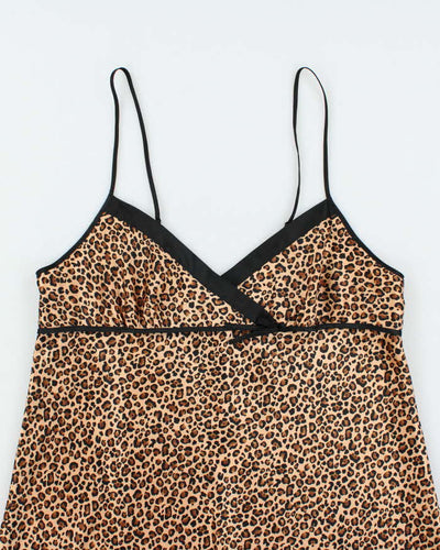 Vintage Y2k 00s Morgan Taylor Leopard Print Slip Dress - XL