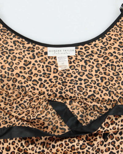 Vintage Y2k 00s Morgan Taylor Leopard Print Slip Dress - XL