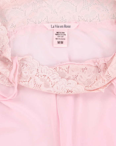Vintage Y2k 00s La Vie En Rose Handkerchief Hem Slip Dress - M