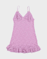 Vintage Y2k 00s La Vie En Rose Lace Slip Dress - S