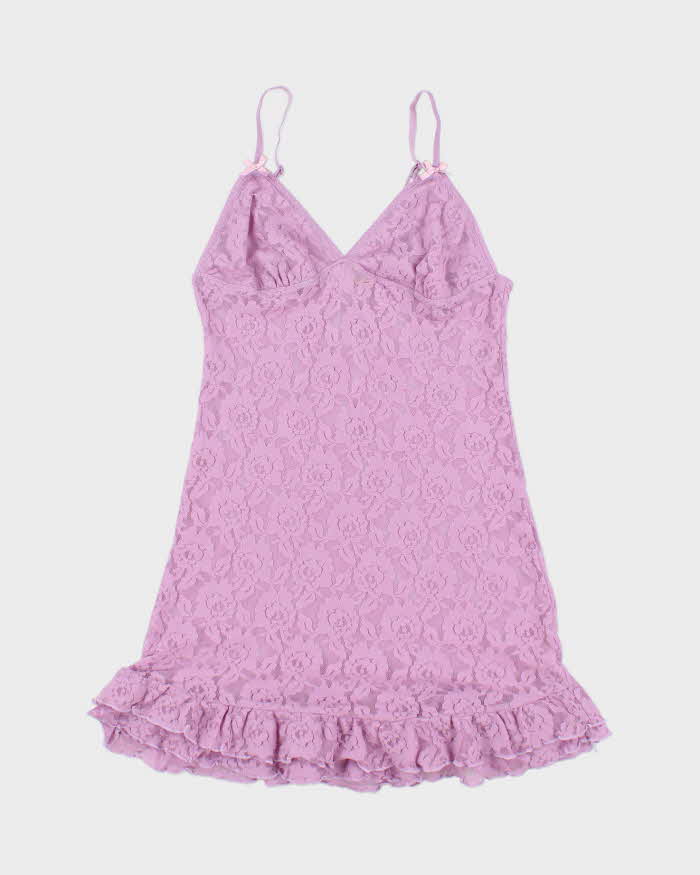 Vintage Y2k 00s La Vie En Rose Lace Slip Dress - S