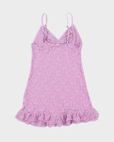 Vintage Y2k 00s La Vie En Rose Lace Slip Dress - S