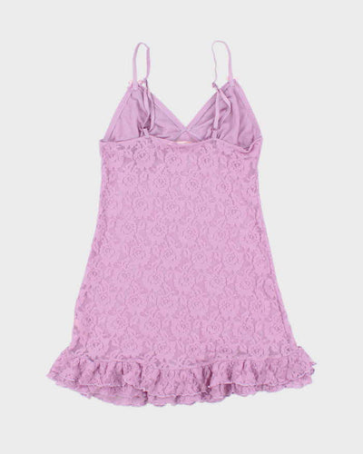 Vintage Y2k 00s La Vie En Rose Lace Slip Dress - S