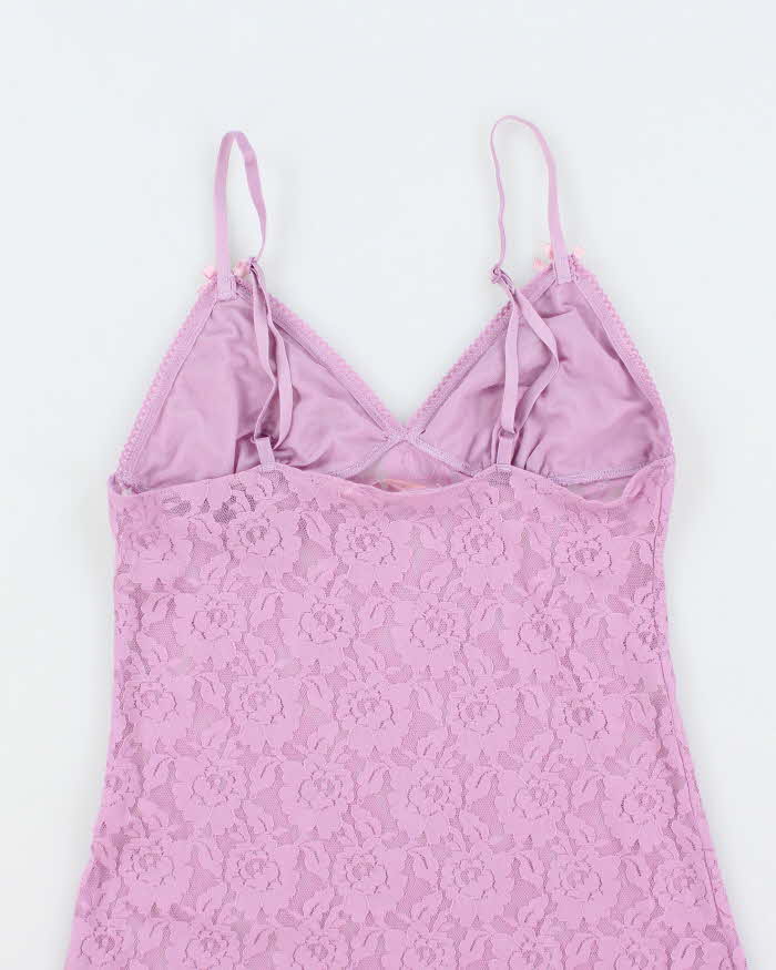 Vintage Y2k 00s La Vie En Rose Lace Slip Dress - S