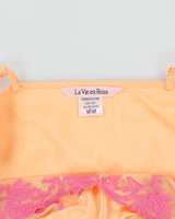 Vintage Y2k 00s La Vie En Rose Lace-up Slip Dress - M