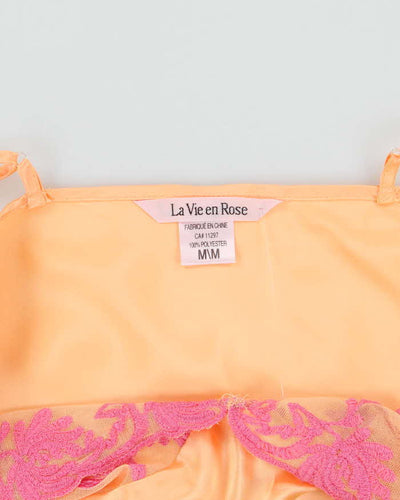 Vintage Y2k 00s La Vie En Rose Lace-up Slip Dress - M
