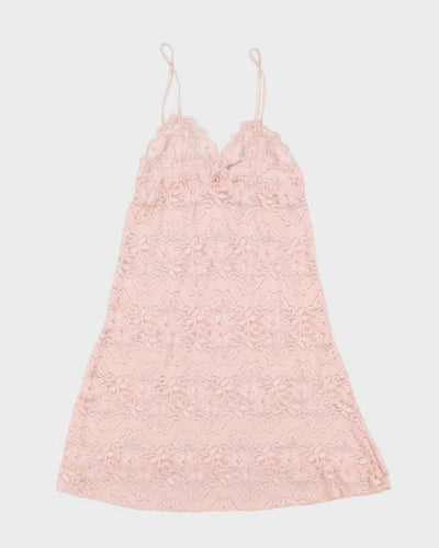 Vintage Y2k 00s La Vie Rn Rose Lace Dress - XS