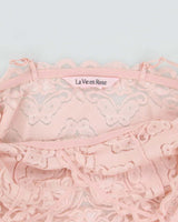 Vintage Y2k 00s La Vie Rn Rose Lace Dress - XS