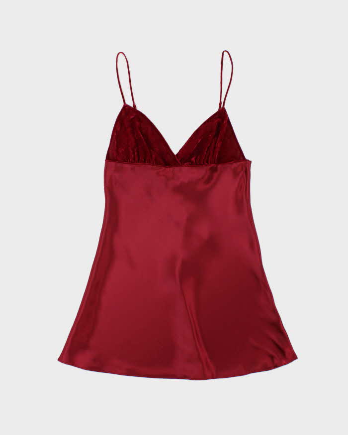 Vintage Y2k 00s La Senza Velvet &amp; Satin Dress - S