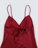 Vintage Y2k 00s La Senza Velvet &amp; Satin Dress - S