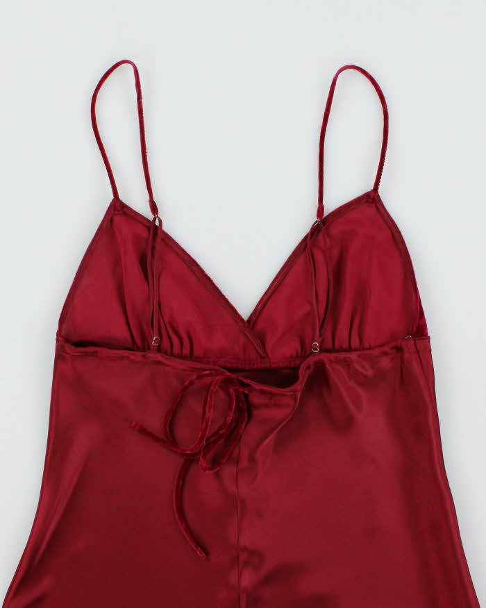 Vintage Y2k 00s La Senza Velvet &amp; Satin Dress - S