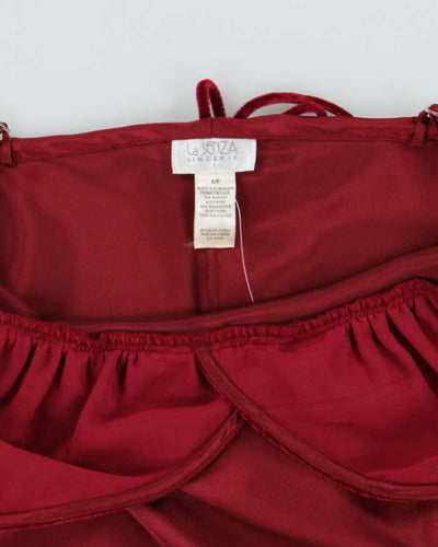 Vintage Y2k 00s La Senza Velvet & Satin Dress - S