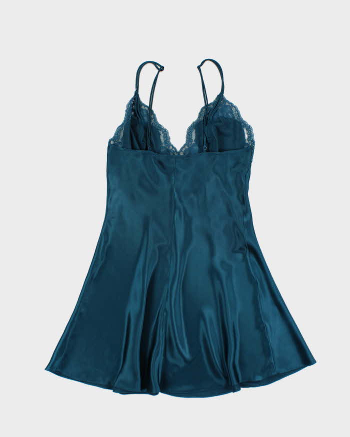 Vintage 90s Silk &amp; Satin Slip Dress - M