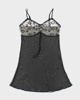 Vintage Y2k 00s Cotteli Collection Mesh Slip Dress - M