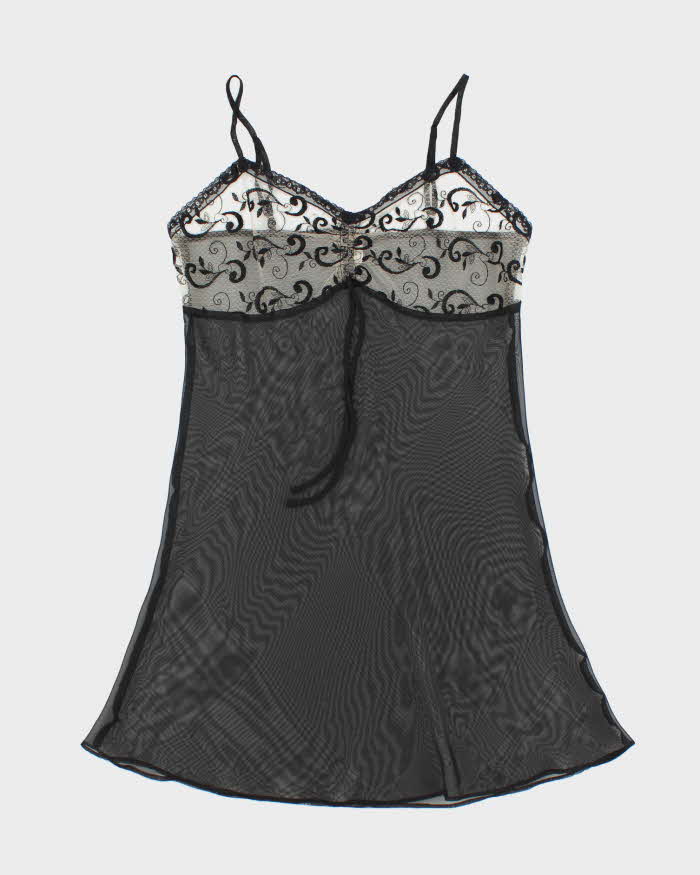 Vintage Y2k 00s Cotteli Collection Mesh Slip Dress - M