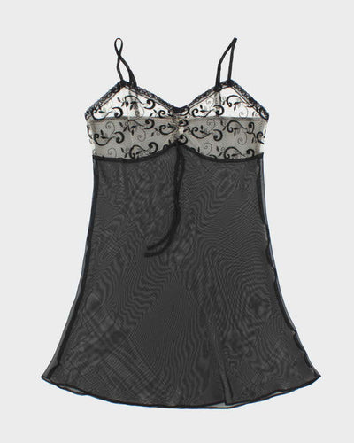 Vintage Y2k 00s Cotteli Collection Mesh Slip Dress - M