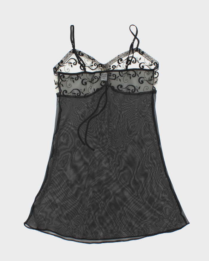 Vintage Y2k 00s Cotteli Collection Mesh Slip Dress - M
