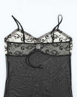 Vintage Y2k 00s Cotteli Collection Mesh Slip Dress - M