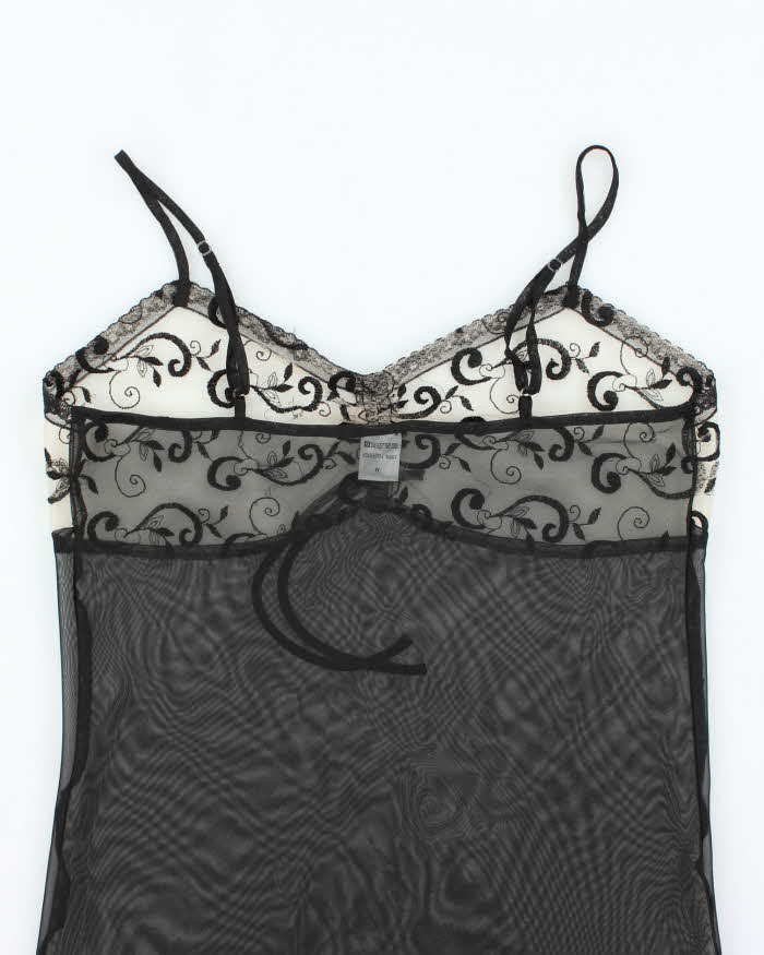 Vintage Y2k 00s Cotteli Collection Mesh Slip Dress - M