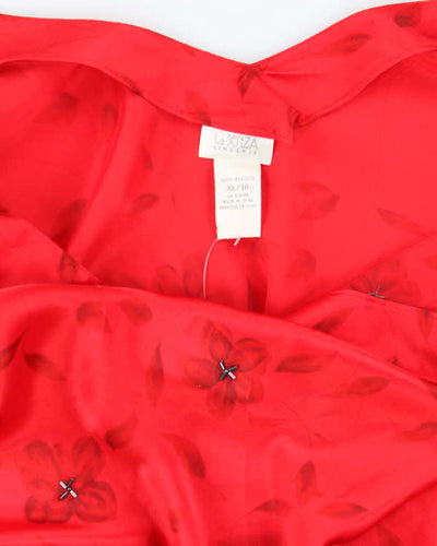 Vintage Y2k 00s La Senza Beaded Silk Slip Dress - XL
