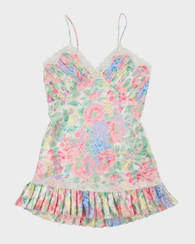 Vintage 80s Victoria's Secret Floral Slip Dress - M