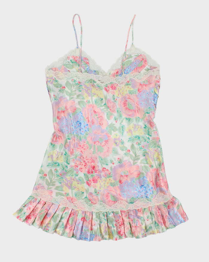 Vintage 80s Victoria's Secret Floral Slip Dress - M