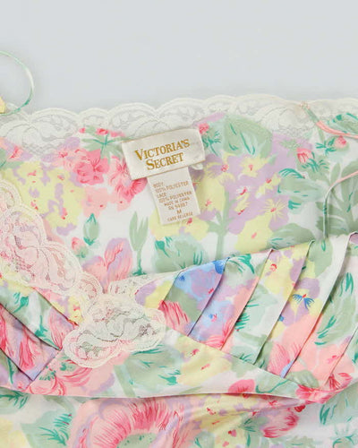 Vintage 80s Victoria's Secret Floral Slip Dress - M