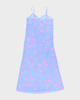 Vintage Y2k 00s La Vie En Rose Mesh Slip Dress - M
